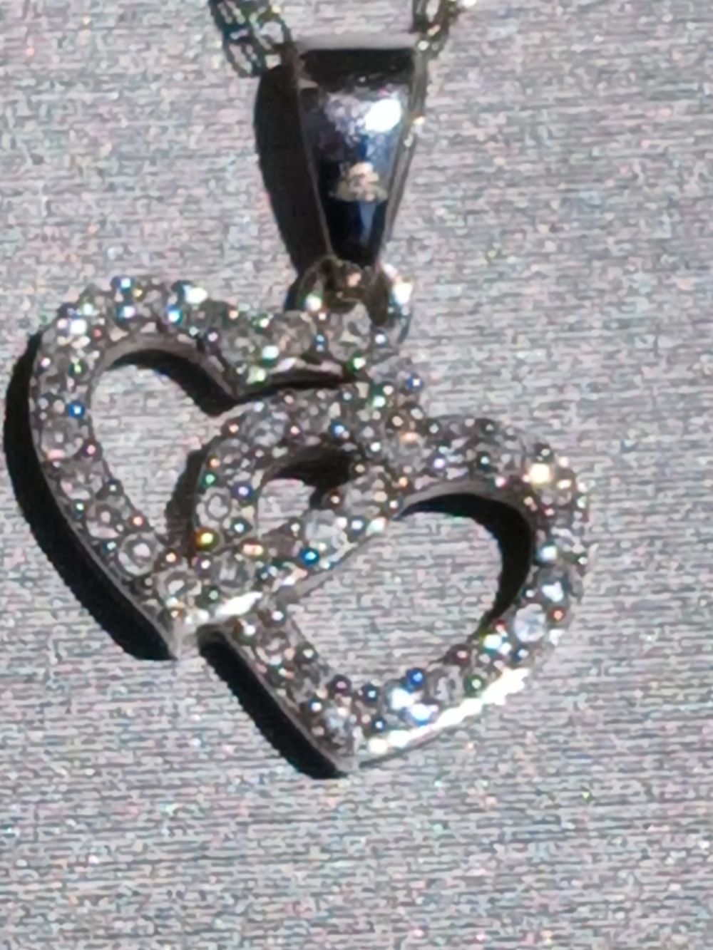 Jared Jewelers Twin Hearts 1/8th Cttw 10k White Gold